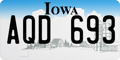 IA license plate AQD693
