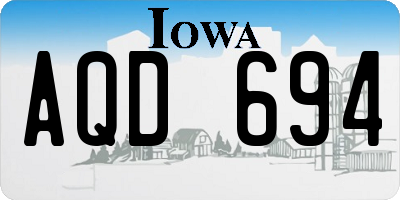IA license plate AQD694