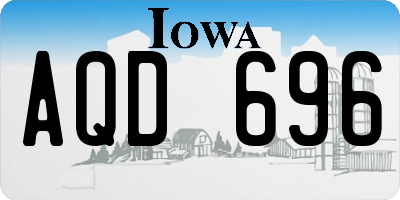 IA license plate AQD696