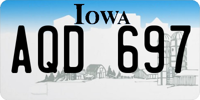 IA license plate AQD697