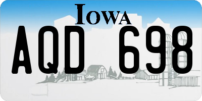 IA license plate AQD698