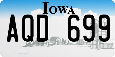 IA license plate AQD699