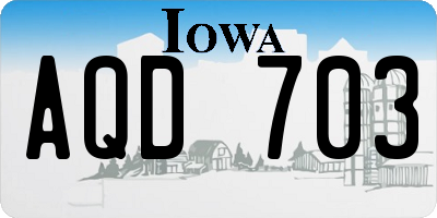 IA license plate AQD703