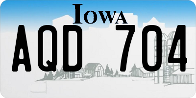 IA license plate AQD704