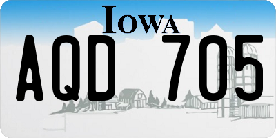 IA license plate AQD705