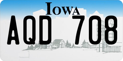 IA license plate AQD708