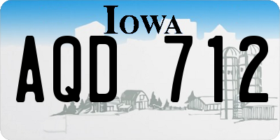 IA license plate AQD712