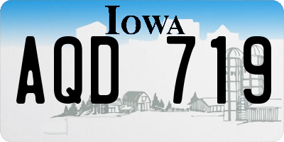 IA license plate AQD719