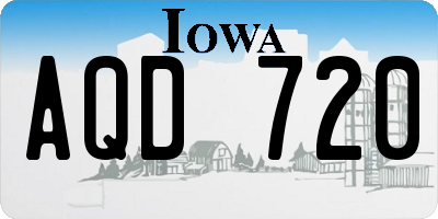 IA license plate AQD720