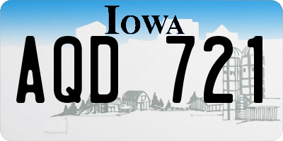 IA license plate AQD721