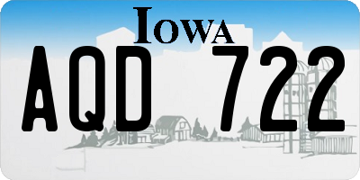 IA license plate AQD722