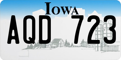 IA license plate AQD723