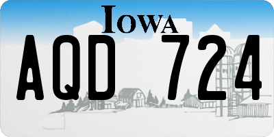 IA license plate AQD724