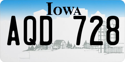 IA license plate AQD728