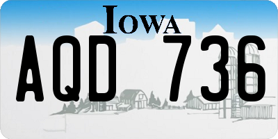 IA license plate AQD736