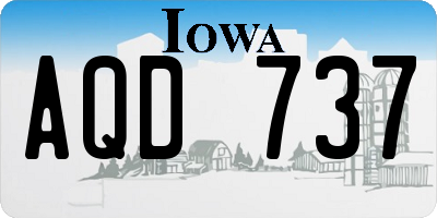 IA license plate AQD737