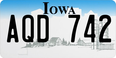 IA license plate AQD742