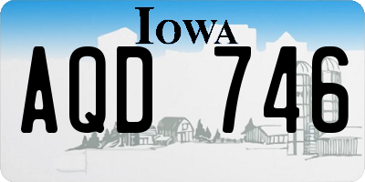 IA license plate AQD746