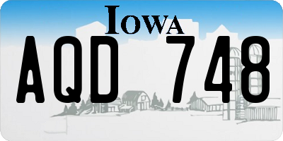 IA license plate AQD748