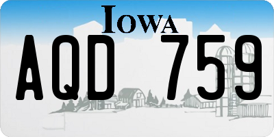 IA license plate AQD759