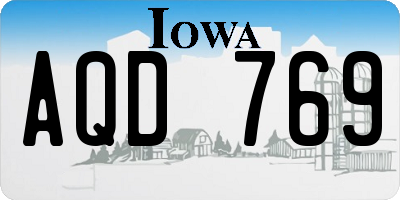 IA license plate AQD769