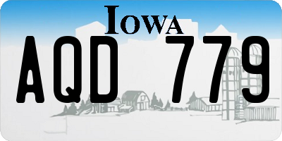 IA license plate AQD779