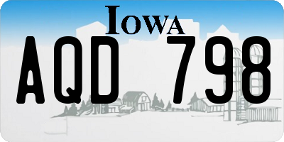 IA license plate AQD798