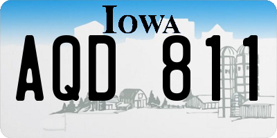 IA license plate AQD811