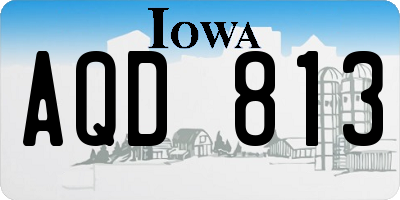 IA license plate AQD813