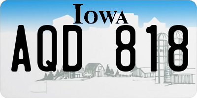 IA license plate AQD818