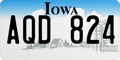 IA license plate AQD824