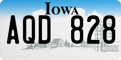 IA license plate AQD828