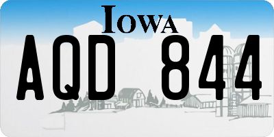 IA license plate AQD844