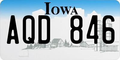 IA license plate AQD846