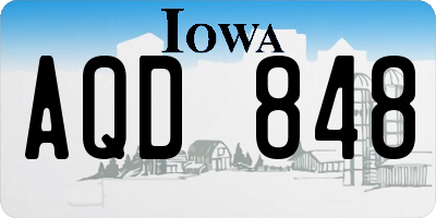 IA license plate AQD848