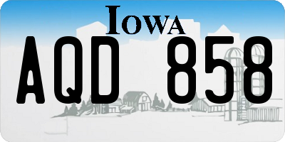 IA license plate AQD858