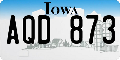 IA license plate AQD873