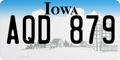 IA license plate AQD879