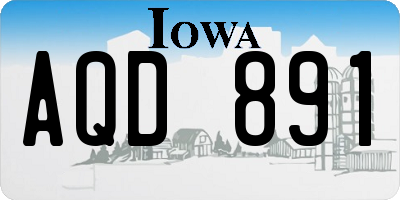 IA license plate AQD891