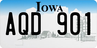 IA license plate AQD901