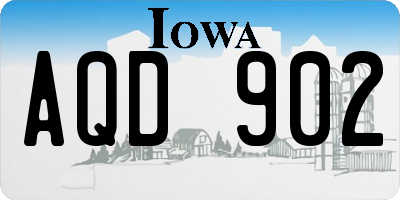 IA license plate AQD902