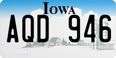 IA license plate AQD946
