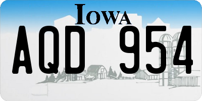 IA license plate AQD954