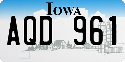IA license plate AQD961