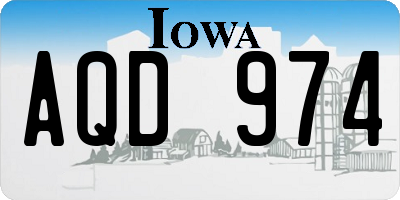 IA license plate AQD974