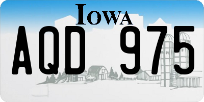IA license plate AQD975