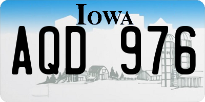 IA license plate AQD976