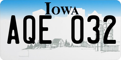 IA license plate AQE032