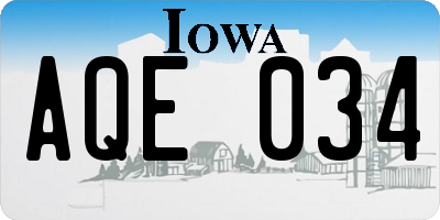 IA license plate AQE034