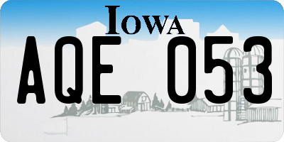 IA license plate AQE053